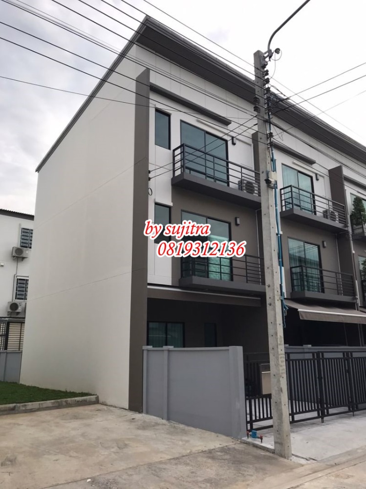 For RentTownhouseNawamin, Ramindra : Townhome for rent, 3 floors, 18.5 sq m, corner room, new, beautiful, in Baan Klang Muang, Ramintra.