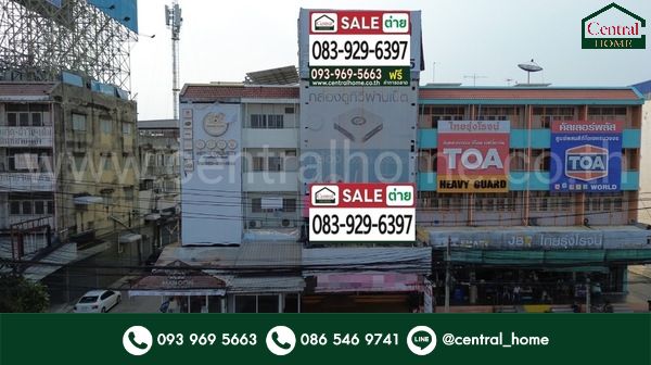 For SaleShophouseRama 2, Bang Khun Thian : Commercial building, 2 units, 4 and a half floors, next to Rama 2 Road, good location.