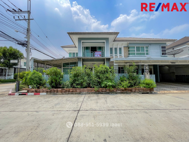 For SaleHouseNawamin, Ramindra : Single house for sale, Bangkok Boulevard, Ramintra 3, corner house, area 77.9 sq m, well built on piles.