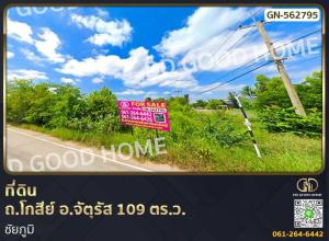 ขายที่ดินชัยภูมิ : 📢ที่ดิน ถ.โกสีย์ อ.จัตุรัส 109 ตร.ว. ชัยภูมิ