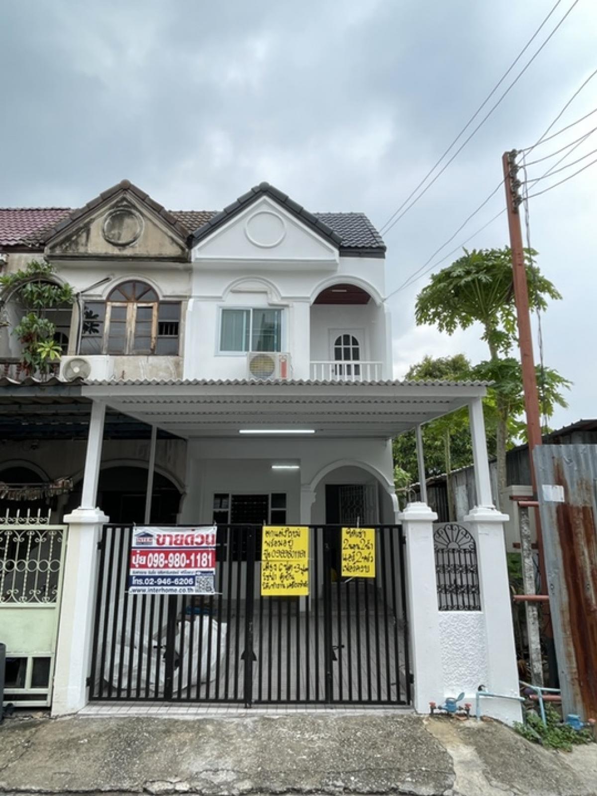 For RentTownhouseBang Sue, Wong Sawang, Tao Pun : Townhouse for rent, behind Phranakhon Nuea University, Soi Wong Sawang 11, newly decorated, fully furnished, ready to move in