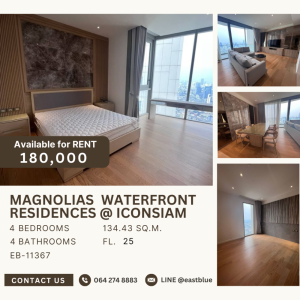 For RentCondoWongwianyai, Charoennakor : Magnolias Waterfront Residences at ICONSIAM for rent 180k 064-274-8883