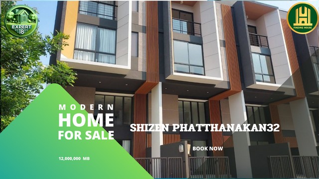 For SaleTownhousePattanakan, Srinakarin : Shizen, a 3.5-story luxury townhome in a high-class society, worthy of living.