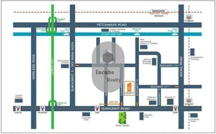 ให้เช่าคอนโดนานา : ให้เช่า 15 สุขุมวิท เรสซิเด็นท์-15 Sukhumvit Residences 2 ห้องนอน 66 ตรม.