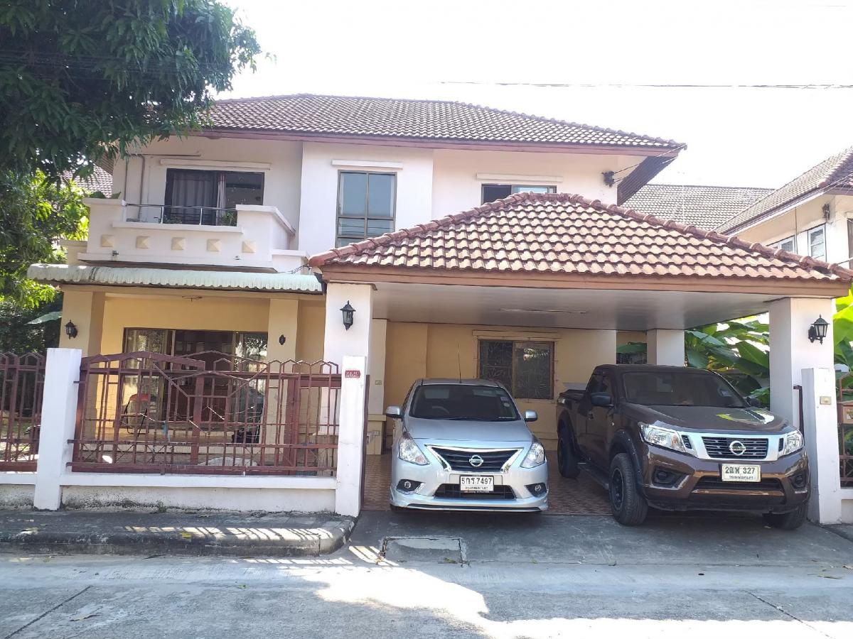 For SaleHousePathum Thani,Rangsit, Thammasat : Single house for sale, very cheap, 2 floors, 82 sq m., Saranthorn Village, Rangsit, Nakhon Nayok, Khlong Si, Pathum Thani.