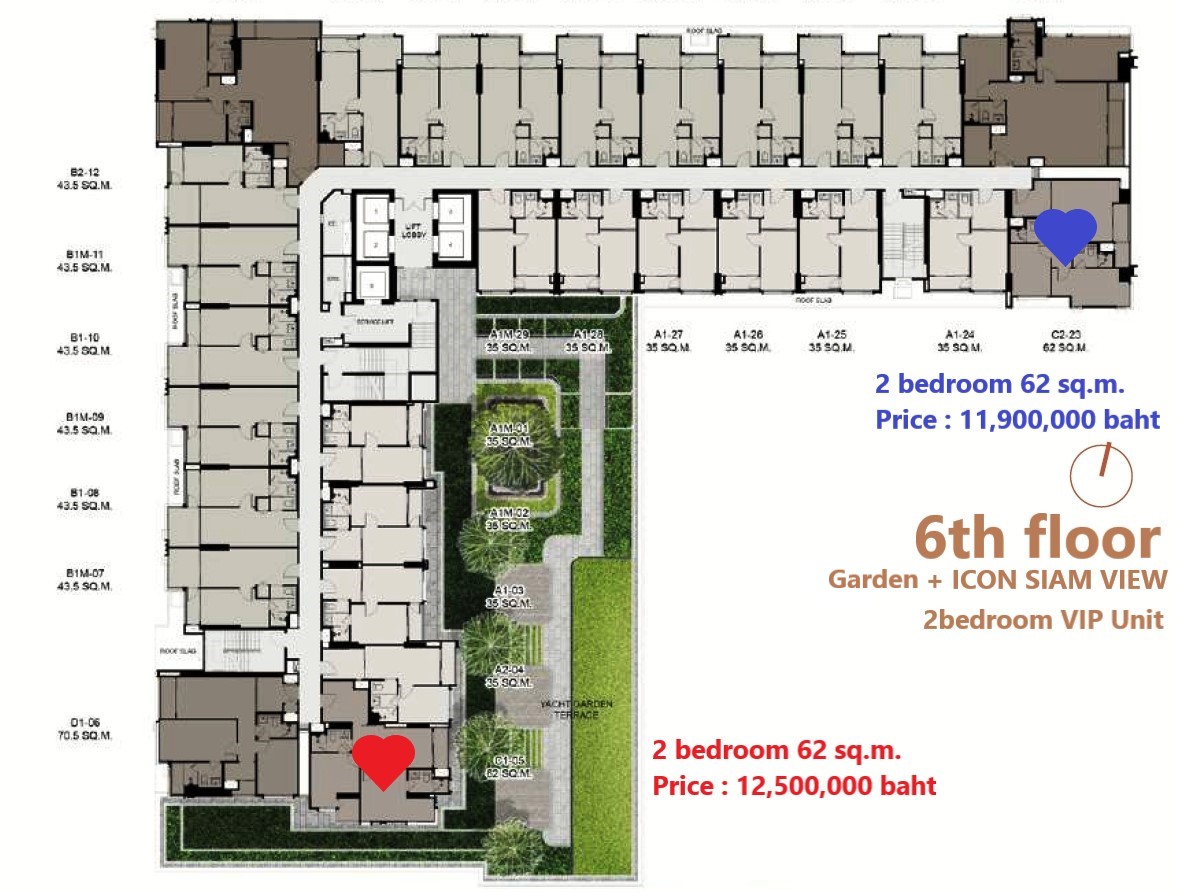 Sale DownCondoWongwianyai, Charoennakor : selling by owner, Rhythm Charoen Nakhon, a rare unit, 2 bedroom corner unit