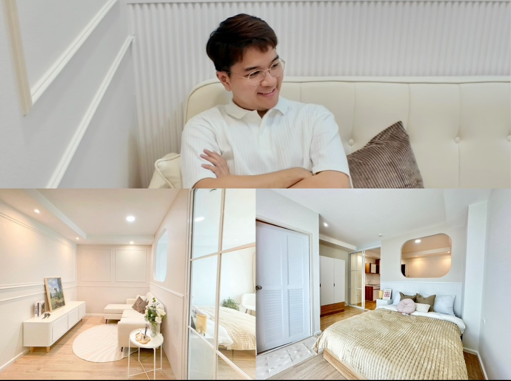 For SaleCondoOnnut, Udomsuk : ❇️ Banking services until transfer day ❇️ Newly renovated, beautiful room, Building B ❇️ - Selling The Log 3 Sukhumvit 101/1 between BTS Punnawithi & Udomsuk and MRT Suan Luang Rama 9