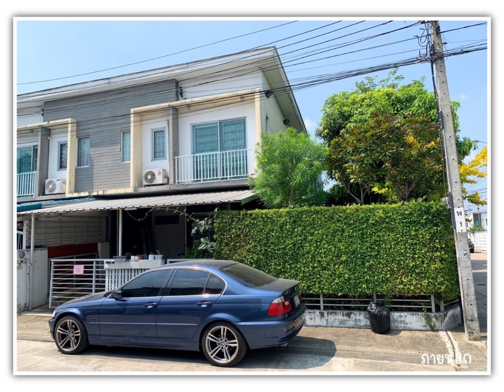 For SaleTownhouseLadkrabang, Suwannaphum Airport : 2-story townhome, The Connect 12a (Soi King Kaew 37), 34. sq m (corner house, has a garden in the house)