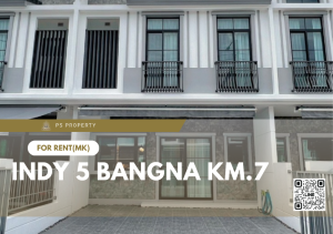 For RentTownhouseBangna, Bearing, Lasalle : Townhome for rent 📌Indy 5 Bangna km.7📌3 bedrooms, 3 bathrooms, furniture, complete electrical appliances.