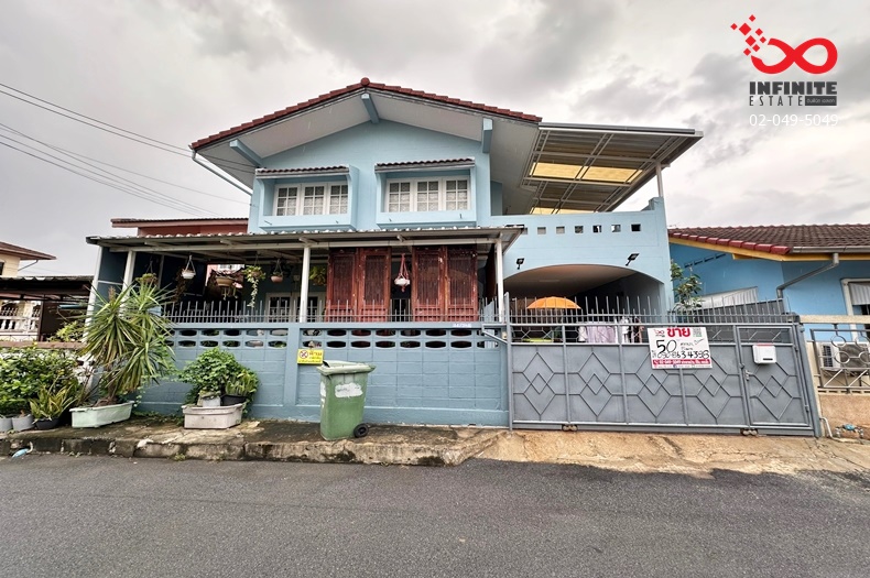 For SaleHouseKasetsart, Ratchayothin : 2-storey detached house for sale, 50 square meters, Ramintra Road 34, Intersection 13, Soi Yu Yen, near Ramintra-At Narong Expressway, Pink Line MRT.