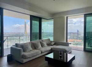 For SaleCondoRama3 (Riverside),Satupadit : Sale with Tenant : The pano Rama 3, condo with Chao Phraya River view, Rama 3, high floor, 2 bedrooms, size 132 sq m., near Sathorn, Silom, Rama 3, unblock view