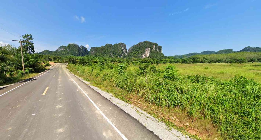 For SaleLandKrabi : Cheap sale, land for sale, Mueang District, Krabi Noi Subdistrict, behind the mountain, very beautiful view