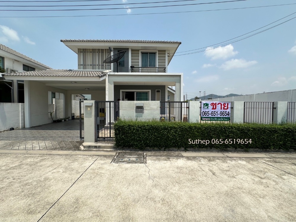 For SaleHouseRayong : Cheapest sale in the project, 2-storey detached house, 68 square wah, end house, Life in the garden village, near Robinson Department Store, Ban Chang, Rayong