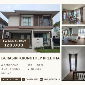 For RentHousePattanakan, Srinakarin : For Rent Burasiri Krungthep Kreetha, Pet allowed 120k per month