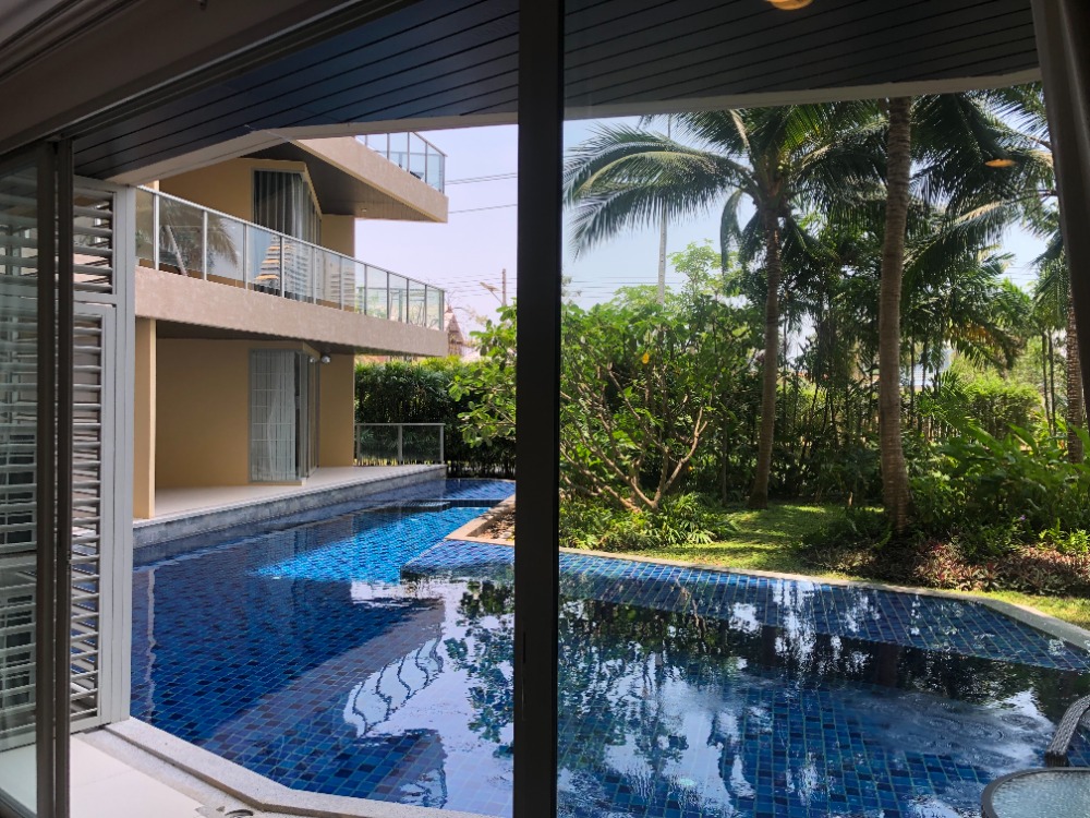 For RentCondoCha-am Phetchaburi : Seaside Condo for Rent: 2 Bedrooms (92 sqm), Poolside, Garden View, 25,000 THB/mth