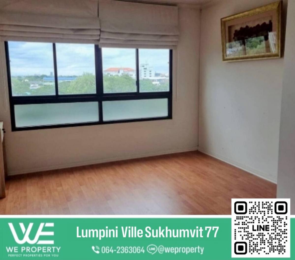 For SaleCondoOnnut, Udomsuk : Big room, beautiful view, best price⭐Lumpini Ville Sukhumvit 77