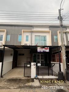 For RentTownhouseMin Buri, Romklao : House for rent, 2-storey townhouse, The Connect 22, Ram Intra, Min Buri, ready to move in, 3 bedrooms, 2 bathrooms, 4 air conditioners, 23.4 sq m, price 12,000 baht per month #Fashion Island #Min Buri Market (negotiable or request some furniture)