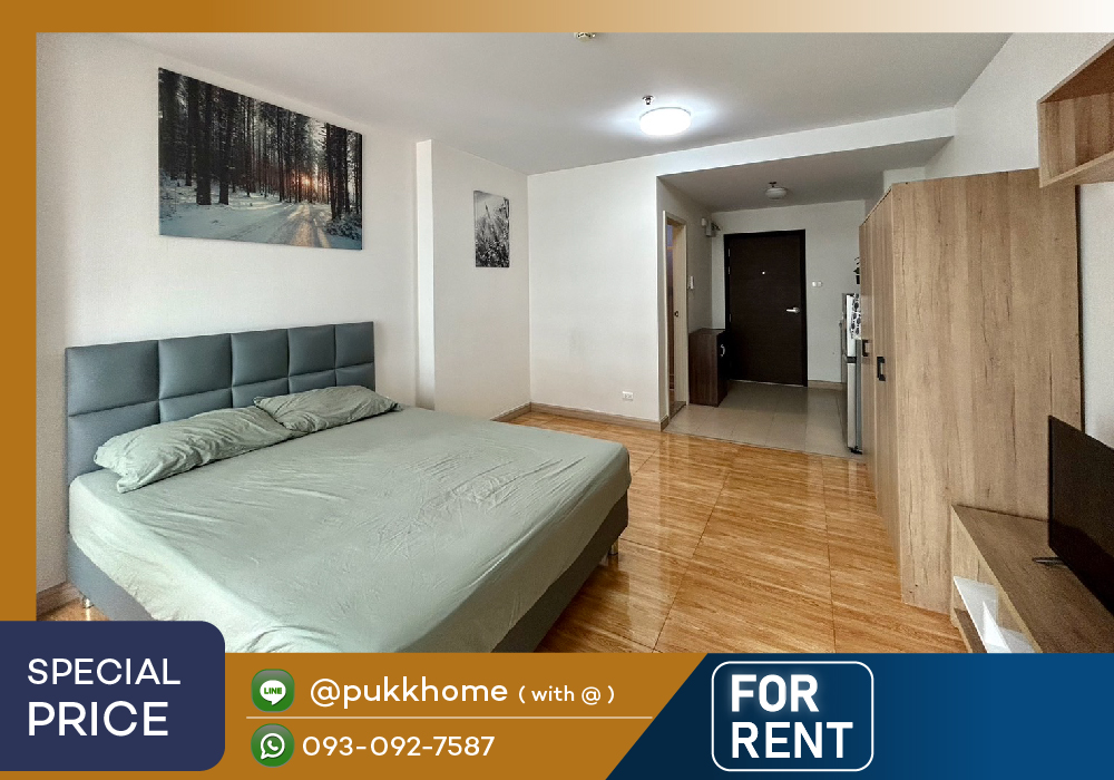 For RentCondoRama9, Petchburi, RCA : Ready to move in ⚡ Supalai Veranda Rama 9 / size 30 sq m. Price negotiable 📞 Line : @pukkhome