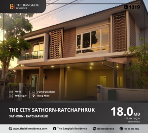 For SaleHouseThaphra, Talat Phlu, Wutthakat : 2-story detached house for sale, The City Village, Sathorn-Ratchaphruek.