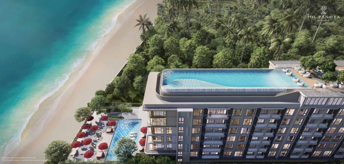 For SaleCondoPattaya, Bangsaen, Chonburi : New Project 𝐁𝐞𝐚𝐜𝐡𝐟𝐫𝐨𝐧𝐭 in Pattaya✨ 𝑷𝒓𝒆-𝑺𝒂𝒍𝒆 The Panora Estuaria Luxury Beachfront Condominium