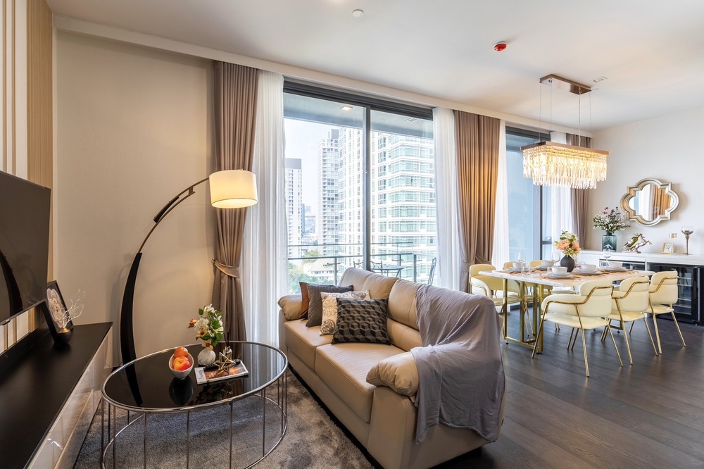 For SaleCondoSukhumvit, Asoke, Thonglor : Code C20221209178.......Laviq Sukhumvit 57 sale with tenant, 2 bedroom, 2 bathroom, high floor, furnished, Special Deal!!