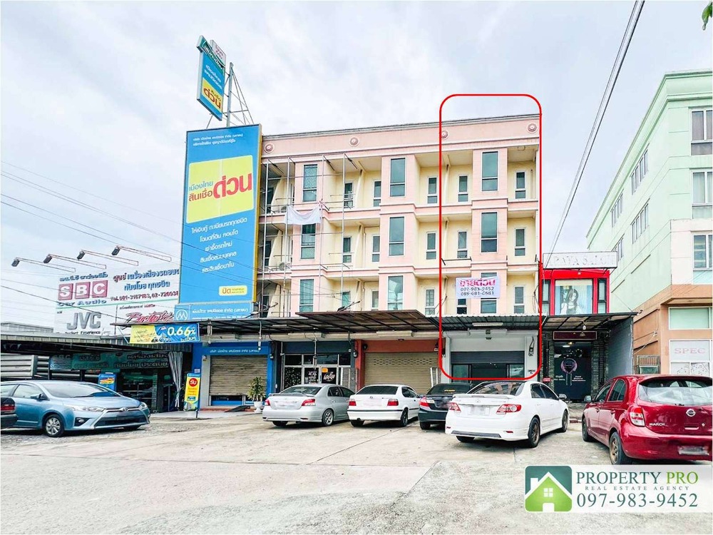 For SaleShophouseOnnut, Udomsuk : EL24S-034 Commercial building 4 storey for sale On Nut 82/1 area 21 sqw 5 Bed 6 Bath, good location with parking near Phatthanakan Prawet Lat Krabang Kanchanaphisek Motorway