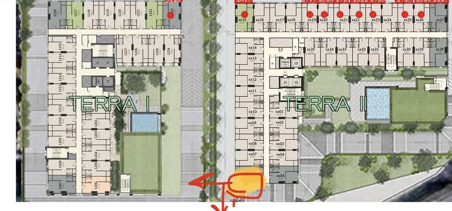 ขายคอนโดปทุมธานี รังสิต ธรรมศาสตร์ : ขายใบจอง Terra phase 2 (ห้องมุม ใหญ่พิเศษ ไม่บวกเพิ่ม!!!)