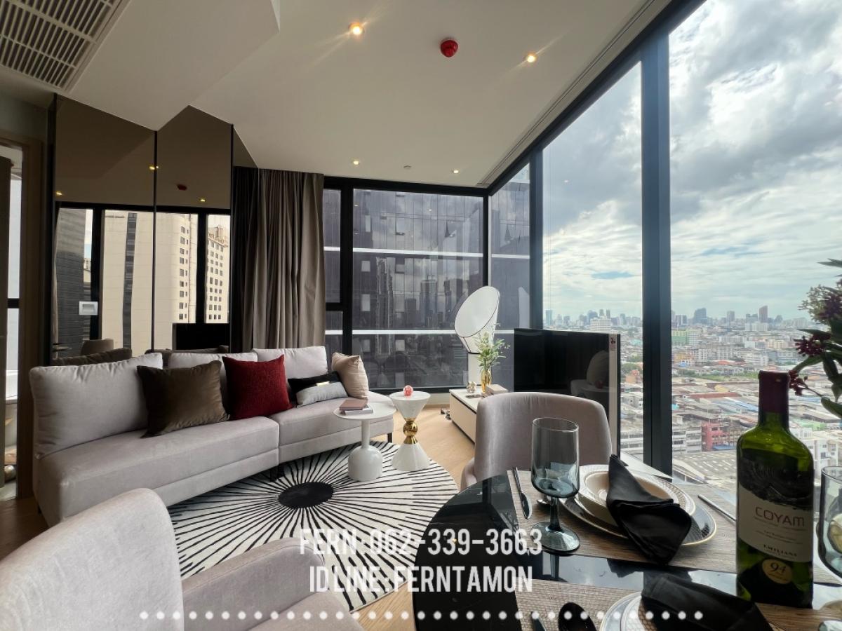 For SaleCondoRama9, Petchburi, RCA : Rare Item Room, only one room per floor, 2 bedrooms, 62 sq m., corner room, beautiful view, Ashton Asoke Rama 9, luxury condo near MRT Rama 9.