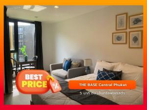 For RentCondoPhuket : The Base Central Phuket, beautiful room with pool view, 28.18 sq m., near shopping malls, near international schools.