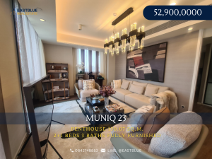 For SaleCondoSukhumvit, Asoke, Thonglor : Penthouse 3 bed 3 bath MUNIQ SUKHUMVIT 23 only 52.9 MB