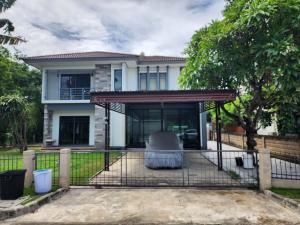 For SaleHouseNawamin, Ramindra : Single house for sale, Habitia Panya Intra 2, good location, beautiful view, quiet, good air, spacious area, corner house by the water