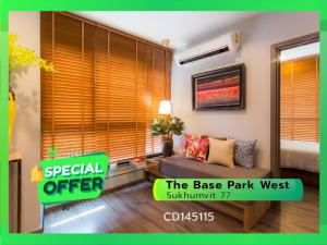 For SaleCondoOnnut, Udomsuk : The Base Park West Sukhumvit 77, 2 bedrooms, 1 bathroom with fully furniture.