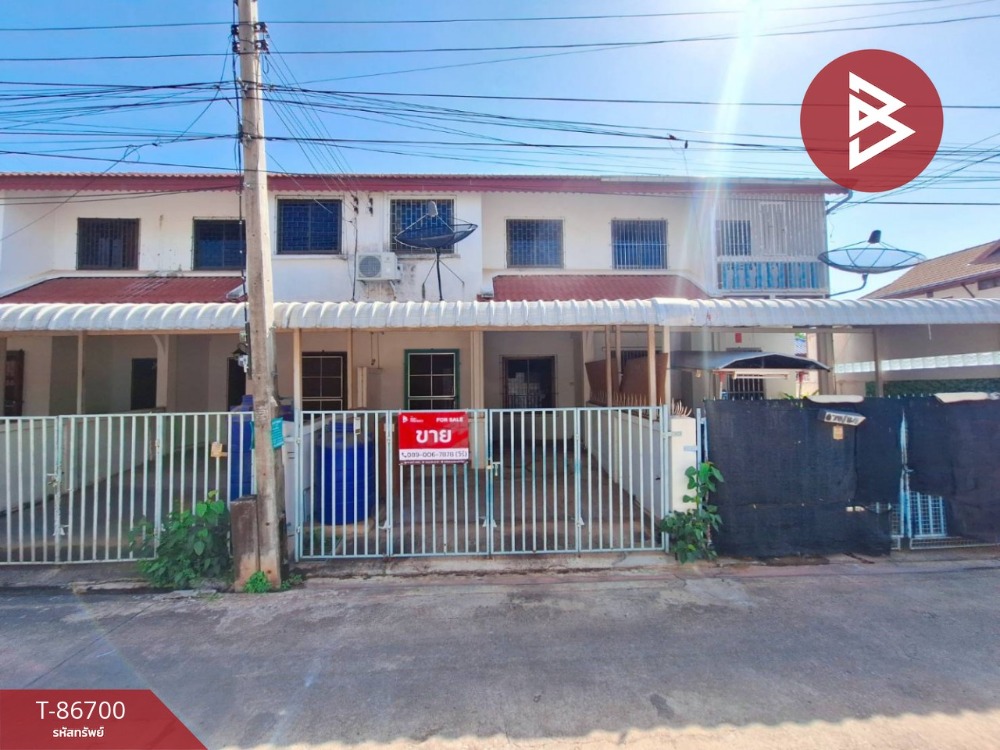 For SaleTownhouseSamut Songkhram : 2-story townhouse for sale, Soi Chum Sai, Mae Klong, Samut Songkhram