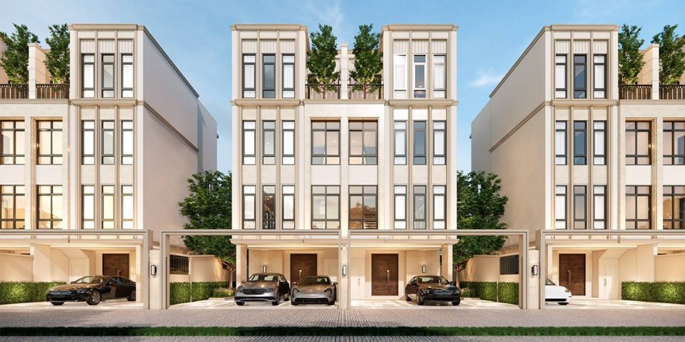 For SaleHouseChokchai 4, Ladprao 71, Ladprao 48, : ■ Modern Luxury ■ 4-story townhouse 33 sq.w. 273.9 sq.m. | 3 beds 4 baths | Baan Mayfair Ladprao 71 (บ้านเมย์แฟร์ ลาดพร้าว 71) | Near Witthaya Kindergarten 760m., Paolo Memorial Hospital Chokchai 4 2.7 km.