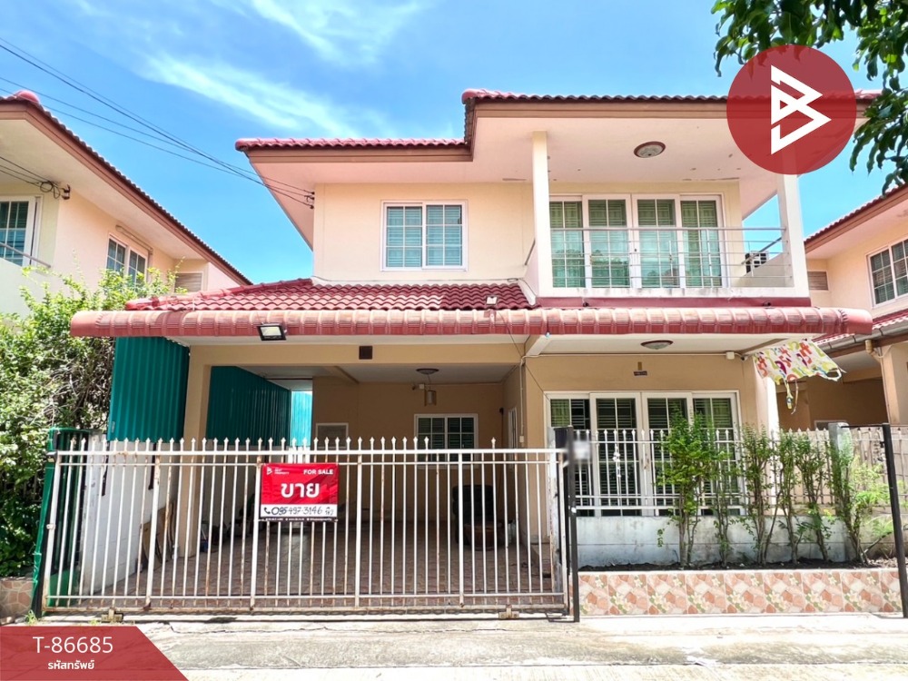 For SaleHouseSamut Prakan,Samrong : Semi-detached house for sale, Tassarin Village, Phraeksa, Soi Mangkorn-Khandi, Samut Prakan.