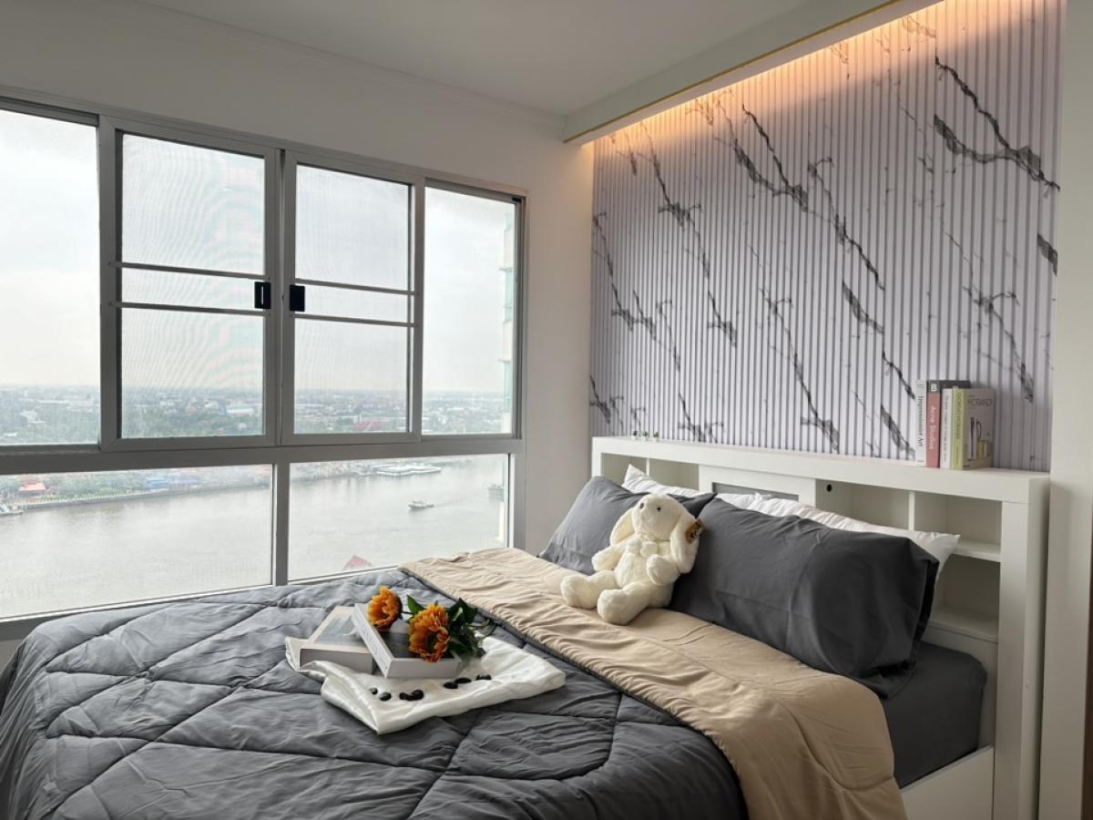 For SaleCondoRattanathibet, Sanambinna : Condo, newly renovated, river view, 1.89 million only, Lumpini Pibulsongkram-Riverview, 1 bedroom, 28 sq m, 21st floor, contact the owner 088-6295479 Mr. Ang Ang.