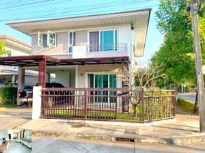 For RentHouseUdon Thani : Central Udon Thani. Tesco Lotus 1.5km. Phosri Theparak 2-story house for rent corner Baan Klang Muan