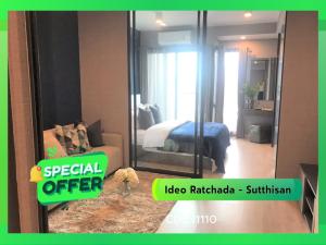 For SaleCondoRatchadapisek, Huaikwang, Suttisan : Ideo Ratchada-Sutthisan Condo ready to move in, close to MRT Sutthisan, only 450 meters.