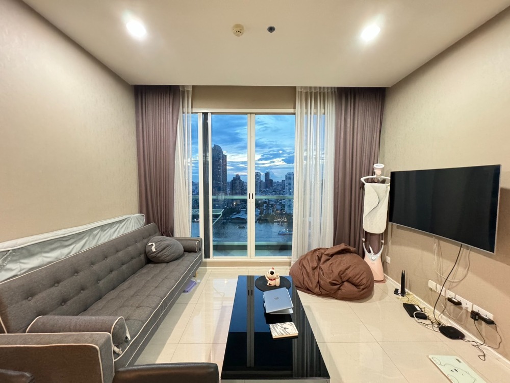 ให้เช่าคอนโดสาทร นราธิวาส : Menam Residence ห้องสวยมาก วิวแม่น้ำเต็มๆ Fully Furnished, ว่างพร้อมให้เช่า