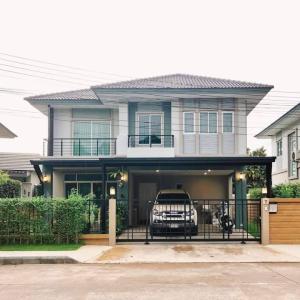 For SaleHouseRama5, Ratchapruek, Bangkruai : Single house for sale at the beginning of the project, Passorn 26 (Ratchapruek-Tiwanon), next to the main road 345.