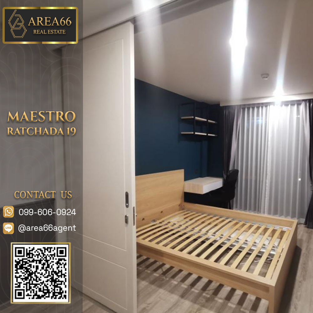 For SaleCondoRatchadapisek, Huaikwang, Suttisan : 🔥 For sale, Maestro Ratchada 19 Condo