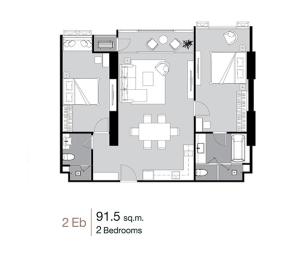 ขายดาวน์คอนโดสาทร นราธิวาส : For Sell Supalai icon  2beds size 91.5 sq.m. single corridor Best price **