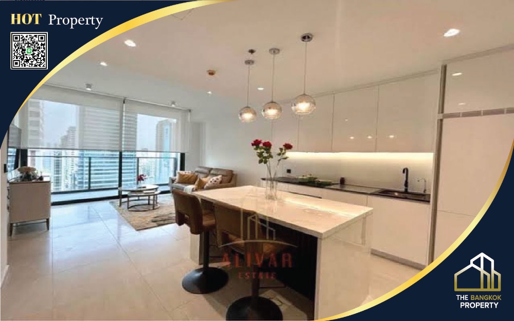 For RentCondoSathorn, Narathiwat : For rent: Tait Sathorn 12, new luxury condo in the heart of Sathorn, 2 bedrooms, 2 bathrooms, fully furnished, near BTS Surasak.