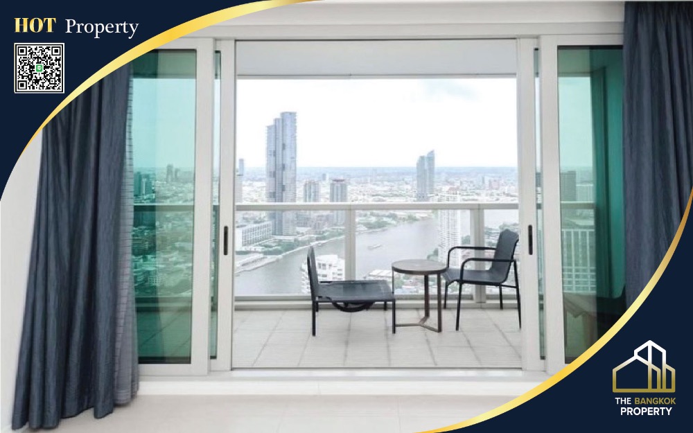 For SaleCondoWongwianyai, Charoennakor : Cheapest!! Urgent sale, The River Sathorn, luxury condo along the Chao Phraya River, 2 bedrooms, 3 bathrooms, very high floor, 55+, near the Gold Line BTS.