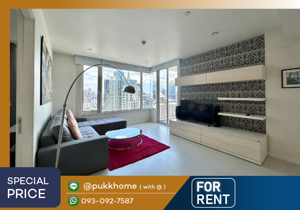 ให้เช่าคอนโดวิทยุ ชิดลม หลังสวน : CAT allowed 😺 For rent Manhattan Chidlom / 2 Bedroom ห้อง 88.88 ตร.ม. 📞 Line : @pukkhome (with @)