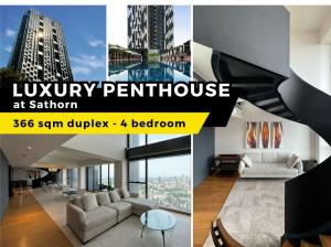 For RentCondoSathorn, Narathiwat : Ultra-Luxury Duplex Penthouse, Panoramic River View, Sathorn Location