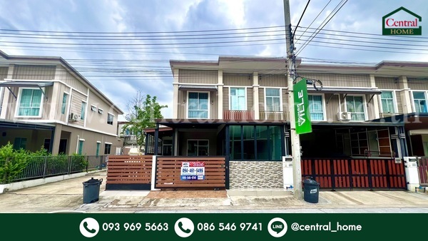 For SaleTownhousePathum Thani,Rangsit, Thammasat : Pruksa Ville 106 Rangsit - Khlong Song, extended, ready to move in.