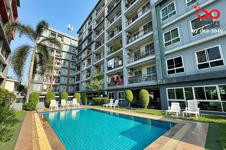 For SaleCondoLadprao101, Happy Land, The Mall Bang Kapi : Condo for sale, Tender Park, Lat Phrao 130, Lat Phrao Road, 32.92 square meters, 5th floor.