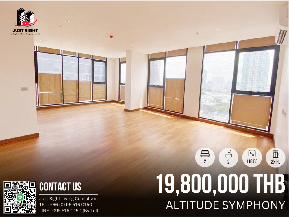 For SaleCondoSathorn, Narathiwat : For sell penthouse, Altitude Symphony, 2 bedroom, 2 bathroom, size 116.55 sq.m, Floor 2x, Fully fitted, 19.8 MB