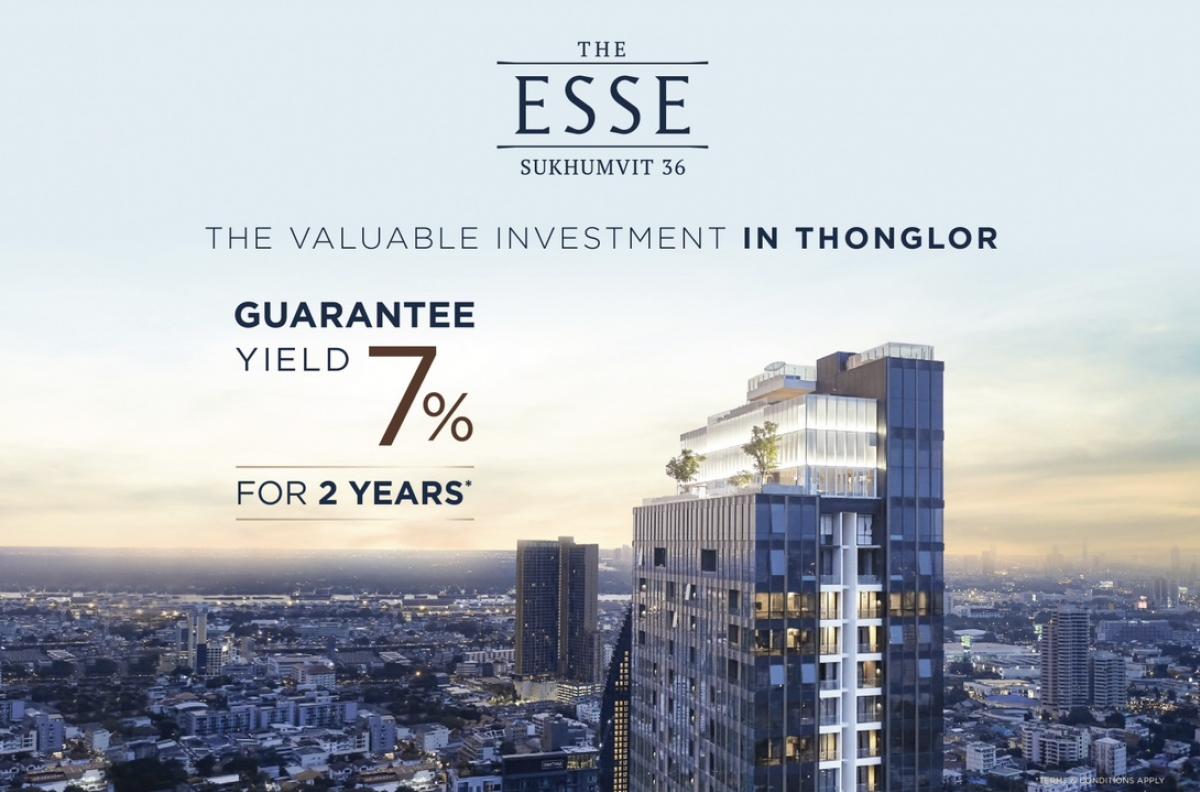 For SaleCondoSukhumvit, Asoke, Thonglor : Last project unit‼️One price discount ✅Guaranteed rental rate 7% 2 years I The Esse Sukhumvit 36📍Project next to BTS Thonglor